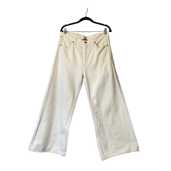 Citizens of Humanity | Off White Ecru Gaucho Wide Leg Crop Jeans 29 - Picture 2 of 14